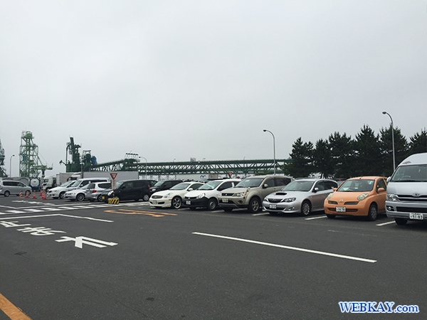 駐車場 青森県八戸港フェリーターミナル シルバーフェリーで行く北海道 車中泊の旅 2015年