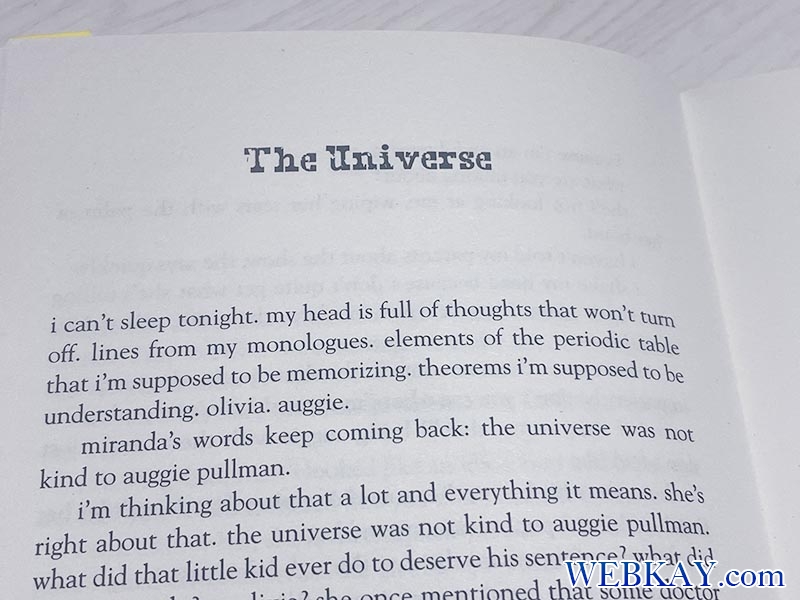 洋書「Wonder（ワンダー）」を読む。Part 5. Justin – The Universe★単語と表現勉強メモ | WEB KAY