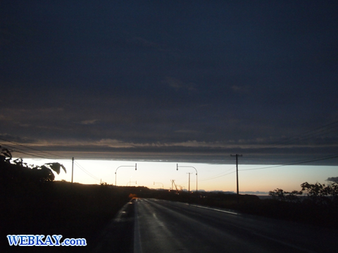 夕日 空模様 自然 天国 風景 オホーツク海 国道238号 北海道